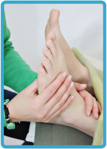 Reflexology - a holistic treatment working on the principle that both the physical and emotional body are reflected on the feet